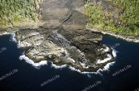 The Landscape allrond the Volcano  Piton de la Fournaise on the Island of La Reunion in the Indian Ocean in Africa.