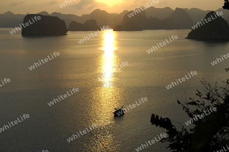 Abendstimmung in der Halong Bay