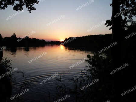 Abendrot Sonnenuntergang am See