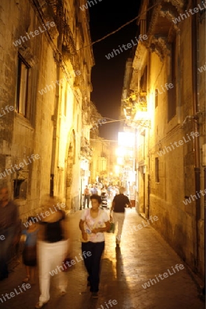 the old Town of Siracusa in Sicily in south Italy in Europe.