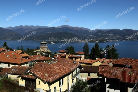 The Village of Stresa on the Lago Maggiore in the Lombardia  in north Italy. 