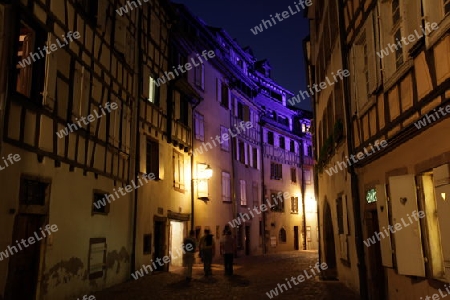 the Market Hall in the old city of Colmar in  the province of Alsace in France in Europe