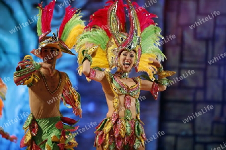 the carneval in the city of Las Palmas on the Island Gran Canary on the Canary Island of Spain in the Atlantic Ocean. 