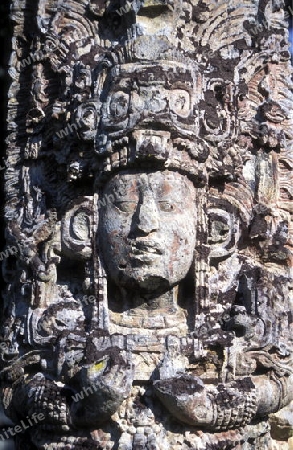 The Ruins of Copan in Honduras in Central America,