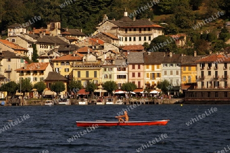 the Fishingvillage of Orta on the Lake Orta in the Lombardia  in north Italy. 