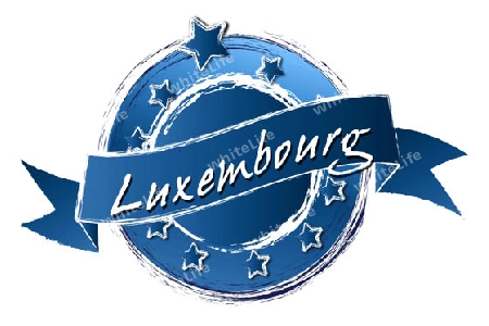 Luxembourg - Banner, Logo, Symbol im Royal Grunge Style fuer Praesentationen, Flyer, Prospekte, Internet,...