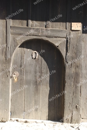 Front door of an old house