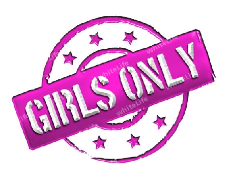 Sign, symbol, stamp or icon for your presentation, for websites and many more named GIRLS