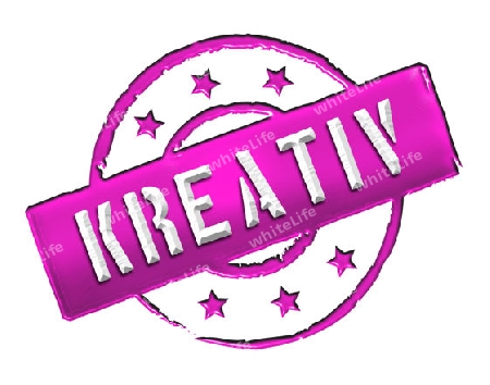 Kreativ - Zeichen, Symbol im Retro Stil fuer Praesentationen, Prospekte, Internet, ...