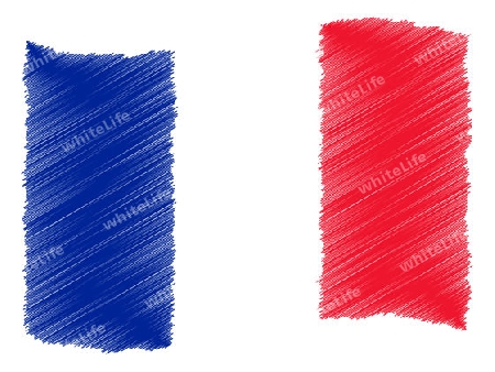 France - The beloved country as a symbolic representation as heart - Das geliebte Land als symbolische Darstellung als Herz