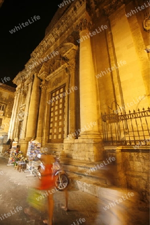 the old Town of Siracusa in Sicily in south Italy in Europe.