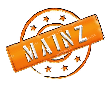 MAINZ - Zeichen / Symbol im Retro Stil fuer Praesentationen, Prospekte, Internet, ...