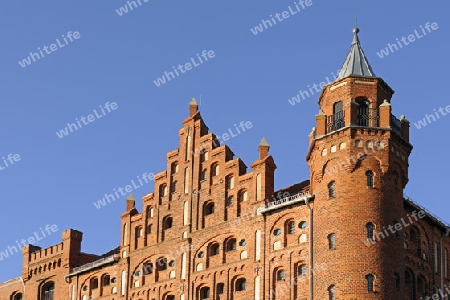 alte Speichergebaeude aus dem 19. Jahrhundert, Stralsund, alter Hafen,   Unesco Weltkulturerbe, Mecklenburg Vorpommern, Deutschland, Europa , oeffentlicher Grund