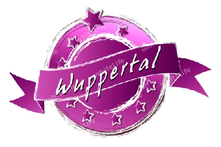 WUPPERTAL - Banner, Logo, Symbol im Royal Grunge Style fuer Praesentationen, Flyer, Prospekte, Internet,...