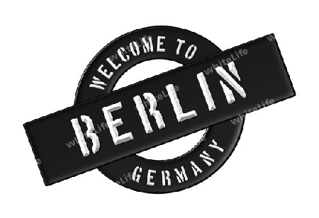 Illustration of WELCOME TO BERLIN as Banner for your presentation, website, inviting...