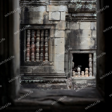 The Temple of  Preah Khan in the Temple City of Angkor near the City of Siem Riep in the west of Cambodia.