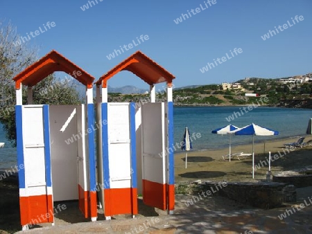 Umkleidekabinen am Strand