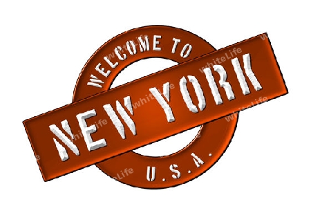 Illustration of WELCOME TO NEW YORK as Banner for your presentation, website, inviting...