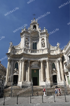 the chiesa Collegiata in the old Town of Catania in Sicily in south Italy in Europe.