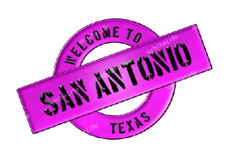 Illustration of WELCOME TO SAN ANTONIO as Banner for your presentation, website, inviting...