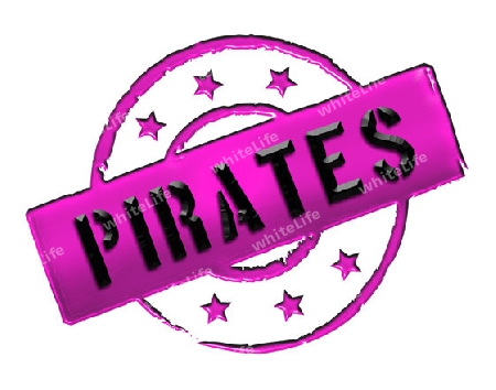 Sign and stamp for your presentation, for websites and many more named Piraten