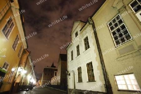 Europa, Osteuropa, Baltikum, Lettland, Riga, Altstadt, Gasse, Architektur, Nacht, Abend, Sommernacht,