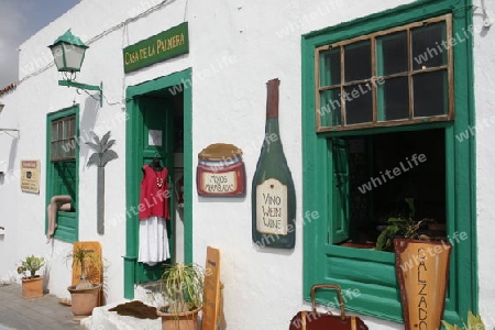  the old town of Teguise on the Island of Lanzarote on the Canary Islands of Spain in the Atlantic Ocean. on the Island of Lanzarote on the Canary Islands of Spain in the Atlantic Ocean.
