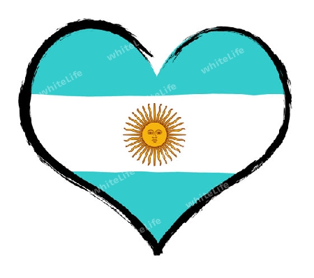 Argentina - The beloved country as a symbolic representation as heart - Das geliebte Land als symbolische Darstellung als Herz