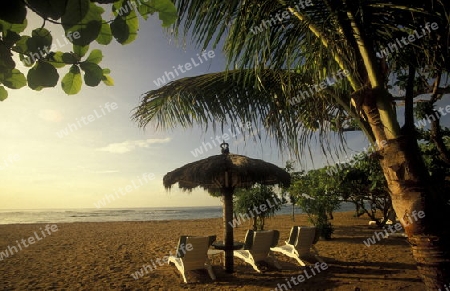 Ein Strand in Nusa Dua im Sueden der Insel Bali in Indonesien in Suedostasien.