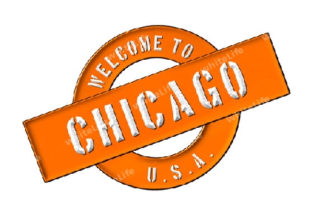 Illustration of WELCOME TO CHICAGO as Banner for your presentation, website, inviting...