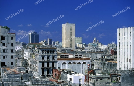 the old town of the city Havana on Cuba in the caribbean sea.