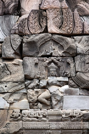 Die Khmer Tempel Anlage von Phimai bei Khorat in der provinz Nakhon Ratchasima im Nordosten von Thailand im Suedwesten von Thailand in Suedostasien