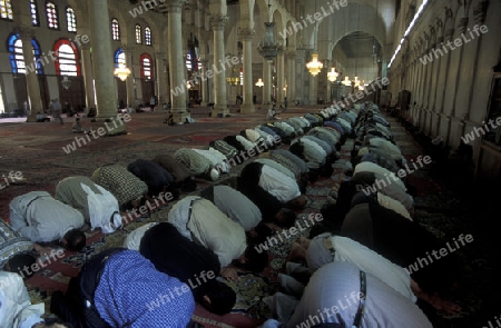 Die Moschee Umayyad in der Altstadt von Damaskus in der Hauptstadt von Syrien.