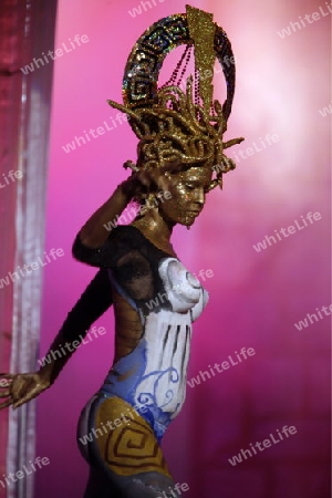 the carneval in the city of Las Palmas on the Island Gran Canary on the Canary Island of Spain in the Atlantic Ocean. 