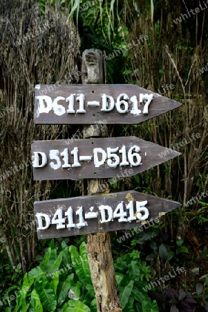 Hotel Room numbers in the Town of Ko PhiPhi on Ko Phi Phi Island outside of  the City of Krabi on the Andaman Sea in the south of Thailand. 