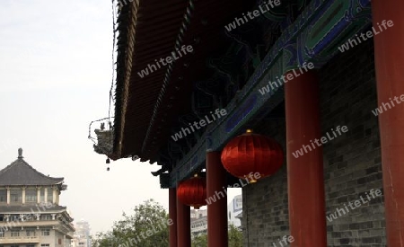 Altstadt von Xian, Lampions beim Suedtorgebaeude