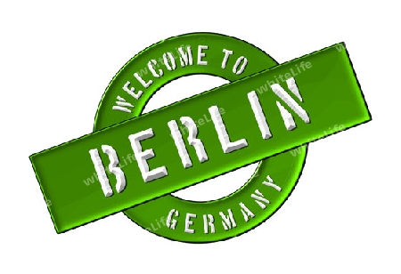 Illustration of WELCOME TO BERLIN as Banner for your presentation, website, inviting...