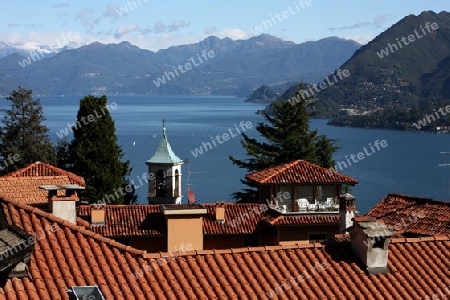 The Village of Stresa on the Lago Maggiore in the Lombardia  in north Italy. 