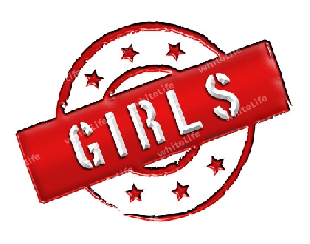 Sign, symbol, stamp or icon for your presentation, for websites and many more named GIRLS