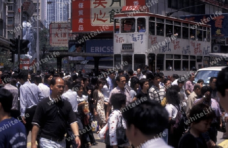 the road szene in central Hong Kong in the south of China in Asia.