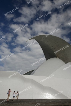 The Auditorio and Theater of the City of Santa Cruz on the Island of Tenerife on the Islands of Canary Islands of Spain in the Atlantic.  