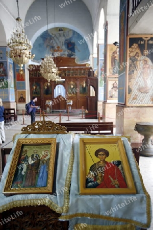 The St George church of Madaba in Jordan in the middle east.