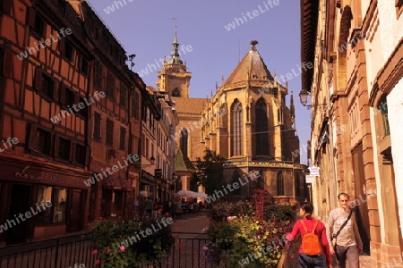 the old city of Colmar in  the province of Alsace in France in Europe