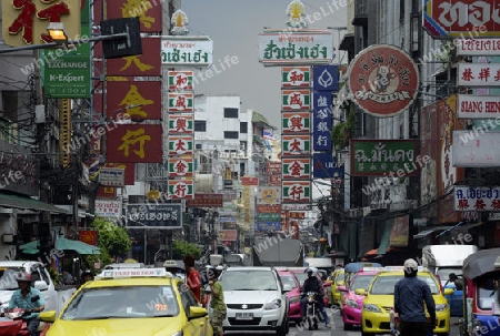 Der Alltag im China Town in der Stadt Bangkok in Thailand in Suedostasien.