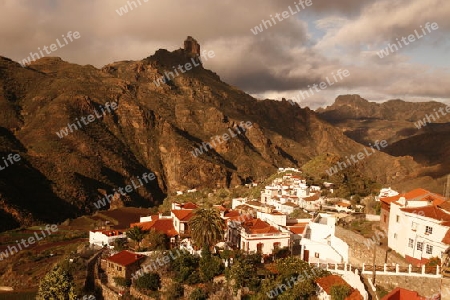 The mountain Village of  Tejeda in the centre of the Canary Island of Spain in the Atlantic ocean.