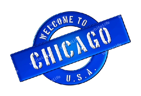 Illustration of WELCOME TO CHICAGO as Banner for your presentation, website, inviting...