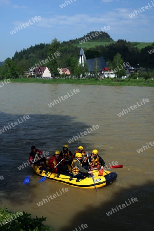 Europa, Osteuropa, Slowakei, Polen, Grenze, Sromowce Nizne, Cerveny Klastor, Landschaft, Natur, Bergregion, Grenzregion, Grenze, Staatsgrenze, Polen, Sommer,   