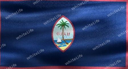 Guam flag - realistic waving fabric flag