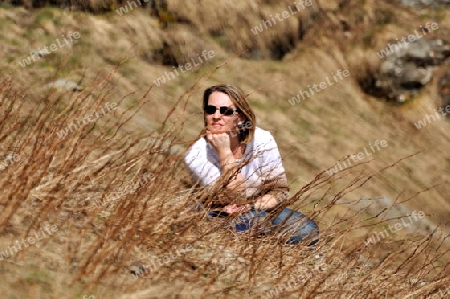 Frau im Feld