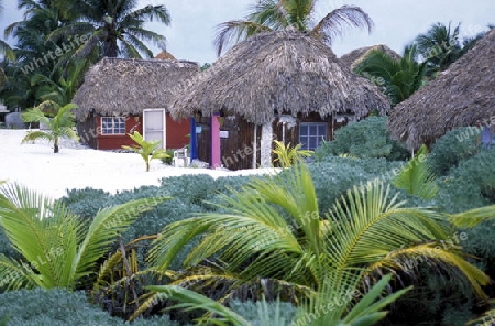 Der Stand von Tulum an der Karibik in der Provinz Quintana Roo in Mexiko. 






